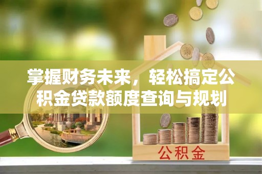 汤旺河掌握财务未来，轻松搞定公积金贷款额度查询与规划