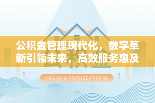 汤旺河公积金管理现代化，数字革新引领未来，高效服务惠及民生