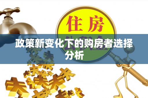 汤旺河政策新变化下的购房者选择分析
