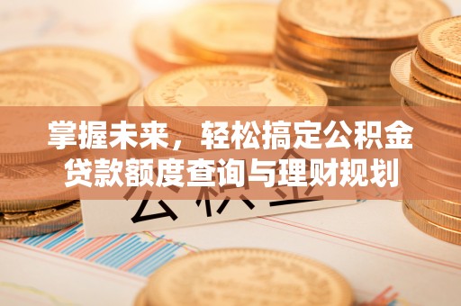 汤旺河掌握未来，轻松搞定公积金贷款额度查询与理财规划