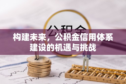 汤旺河构建未来，公积金信用体系建设的机遇与挑战