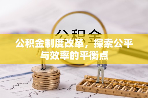 汤旺河公积金制度改革，探索公平与效率的平衡点