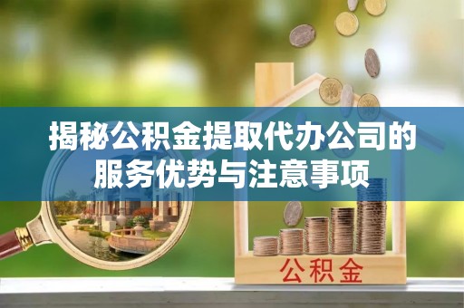 汤旺河揭秘公积金提取代办公司的服务优势与注意事项