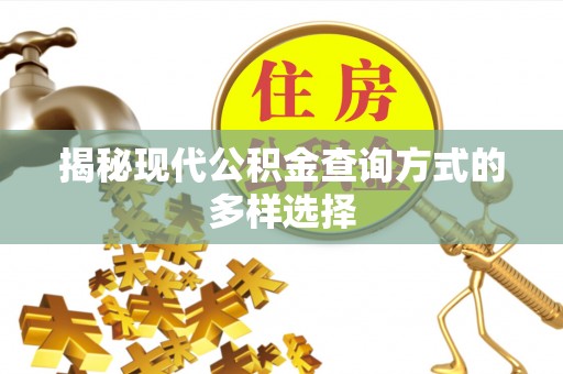 汤旺河揭秘现代公积金查询方式的多样选择