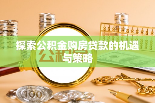 汤旺河探索公积金购房贷款的机遇与策略