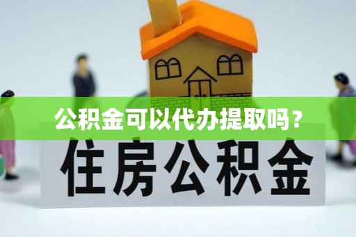 汤旺河公积金可以代办提取吗？
