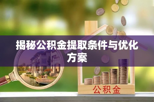 汤旺河揭秘公积金提取条件与优化方案