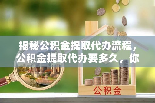 汤旺河揭秘公积金提取代办流程，公积金提取代办要多久，你真的了解吗？